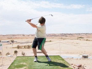 "The Hacker" with a wig and a split