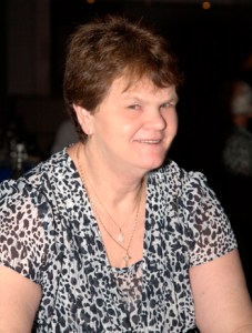 Deirdre Greengrove enjoying her birthday serenade