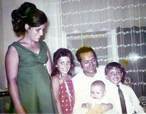 My sisters christening in Adelaide. My mother, me, dad, sister Lynda and brother George