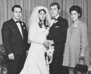My sisters Godparents wedding. My father Domenico, Sophie and Robert Edmunds and my mother Vicki