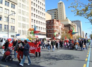 FoE Adelaide march with 1,500 others in Adelaide protesting against projected emissions 