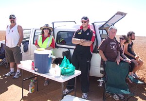 15km checkpoint Bryce Tickner, Gilli Procopis and Shayne Nelson
