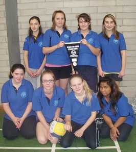 Coober Pedy Area School girls - winning volleyball team