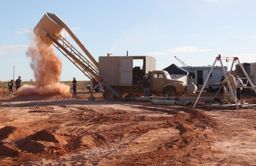 Forensic, Police, Mine Rescue Volunteers and others search shafts and their debris in the hope of finding the body of 16 year old Karen Williams