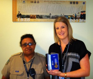Senior Community Constable Jenny Scott and Sergeant Lauren Leverington with their awards