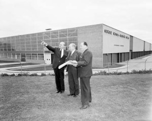 Sir Thomas Playford at GMH plant 1960, made possible by his Leigh Creek Coal vision. 