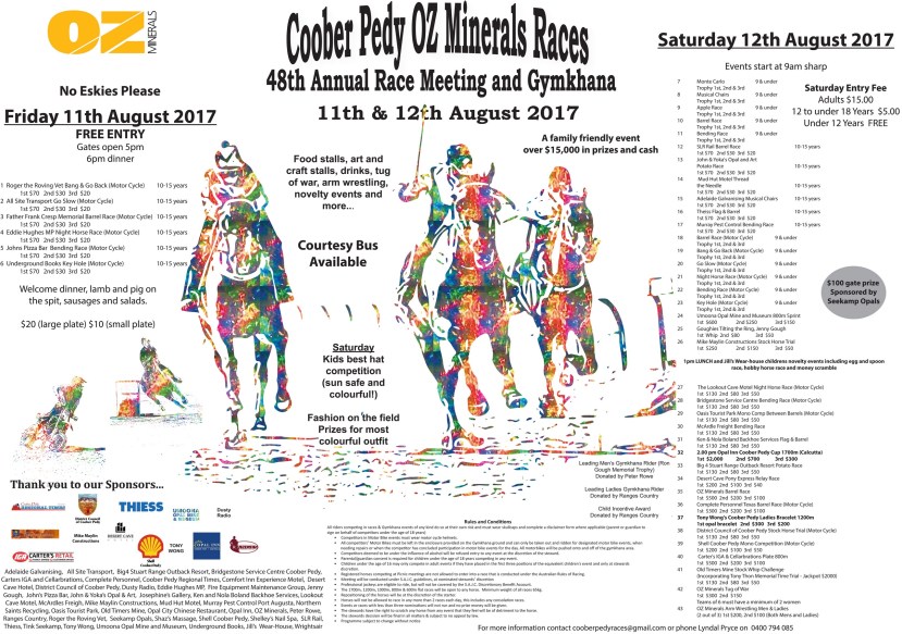 2017 CP Races Poster