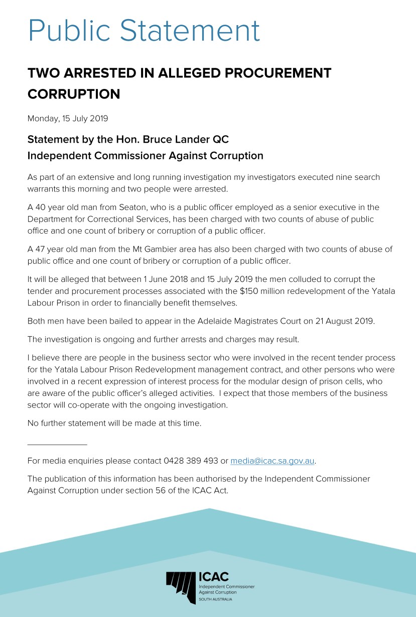 ICAC_Public_Statement_15_July_2019